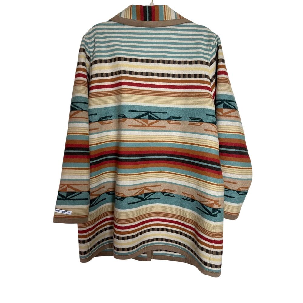 Pendleton | Women's L Striped Wool Jacket Southwestern Design - Picture 5 of 6